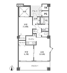 ラトナ東口ビル 2LDKの間取図画像