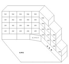 ヴィラ松本 403 ｜ 福井県福井市松本2丁目8-7（賃貸マンション1K・4階・18.40㎡） その3