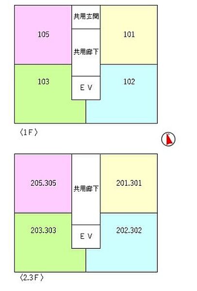 ｓｈｉｎ 202｜福井県福井市宝永3丁目1707(賃貸マンション1LDK・2階・40.30㎡)の写真 その3