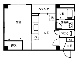 Garden Port 103 ｜ 福井県福井市丸山2丁目2505番（賃貸マンション1DK・2階・34.05㎡） その2