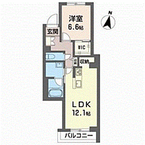 Perchoir 201 ｜ 福井県福井市町屋2丁目502番（賃貸マンション1LDK・2階・50.19㎡） その2