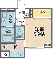 soil 102 ｜ 福井県福井市田原2丁目32番6号（賃貸マンション1K・1階・26.53㎡） その2