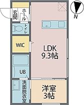 PARABOLICA 206 ｜ 福井県福井市高木中央1丁目1722番地（賃貸アパート1LDK・2階・30.43㎡） その2