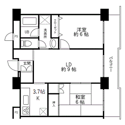 ストークマンション福井 2LDKの間取図画像