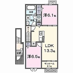アンソレイエ高浜III 2階