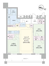 パークシティ小岩ザ・タワー 3LDKの間取図画像