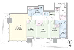 幕張ベイパークライズゲートタワー 3LDKの間取図画像