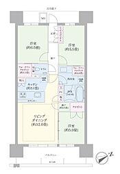 ザ・パークハウス浦和岸町 3LDKの間取図画像