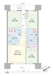 ザ・パークハウス浦和岸町 3LDKの間取図画像