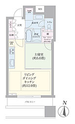 パークコート渋谷ザタワー 1LDKの間取図画像