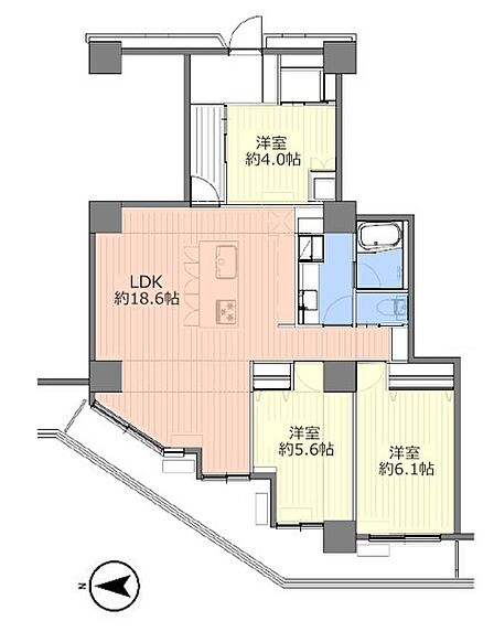 3LDK 間取り