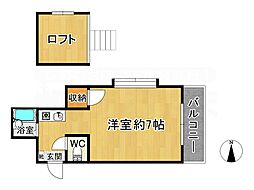メゾンアバ ワンルームの間取図画像