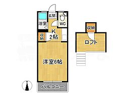 グレイス五条 ワンルームの間取図画像