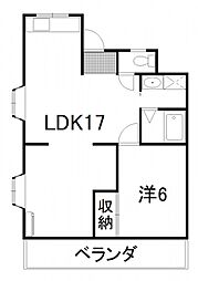 間取図画像 1LDK