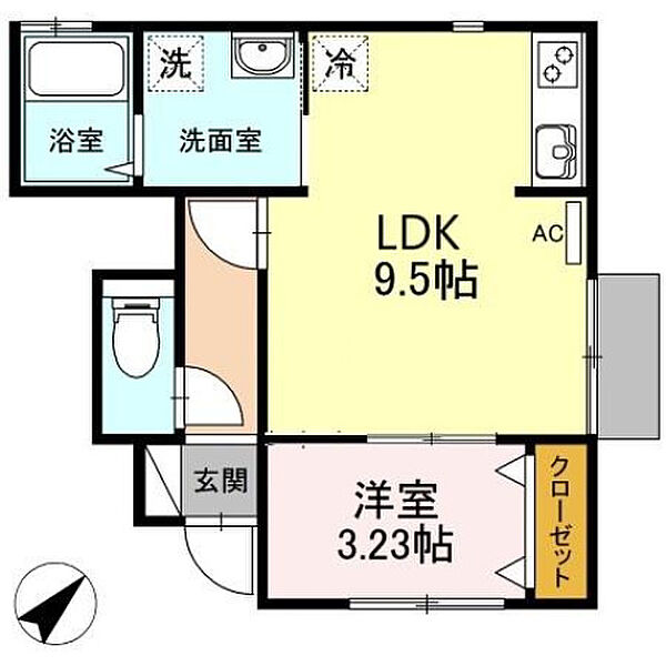 クレール18 102号室｜広島県東広島市西条町御薗宇(賃貸アパート1LDK・1階・29.10㎡)の写真 その2