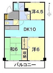 ピュアマンション 3DKの間取図画像