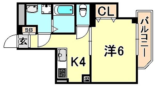 兵庫県神戸市兵庫区入江通２丁目(賃貸マンション1K・4階・24.94㎡)の写真 その2