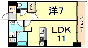 兵庫県神戸市中央区生田町３丁目（賃貸マンション1LDK・6階・38.97㎡） その2