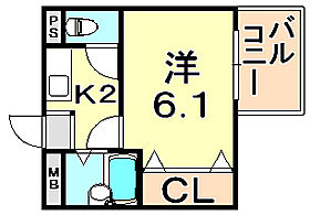 兵庫県神戸市中央区中山手通７丁目（賃貸マンション1K・5階・20.00㎡） その2