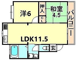 兵庫県神戸市中央区中山手通３丁目（賃貸マンション2LDK・4階・56.00㎡） その2