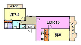 兵庫県神戸市中央区花隈町（賃貸マンション2LDK・2階・67.00㎡） その2