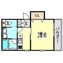 兵庫県神戸市中央区熊内橋通１丁目（賃貸アパート1R・2階・22.00㎡） その2