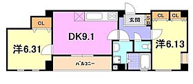 兵庫県神戸市兵庫区大開通７丁目（賃貸マンション2LDK・5階・53.00㎡） その2