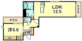 兵庫県神戸市長田区山下町１丁目（賃貸アパート1LDK・1階・46.29㎡） その2