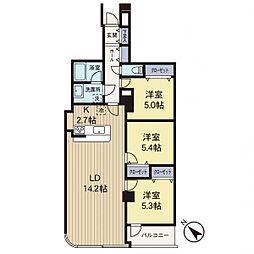 ストークタワー大通り公園3 3LDKの間取図画像