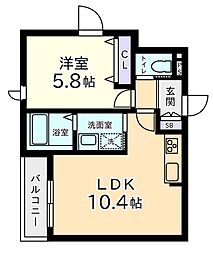 間取図画像 1LDK