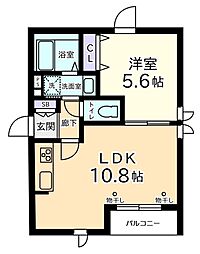 FERIO笹塚 1LDKの間取図画像