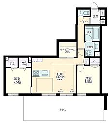 仮称)代々木5丁目メゾン 2SLDKの間取図画像