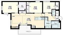 仮)上北沢4丁目メゾン 3LDKの間取図画像