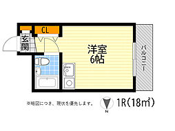 M&T江坂 ワンルームの間取図画像