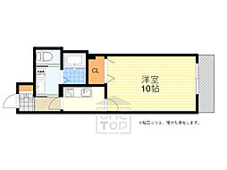 シャーメゾンラピス 1Kの間取図画像