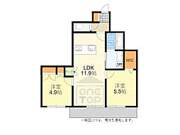 間取図画像 2LDK