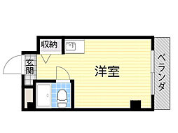 プレアール吹田泉町2 ワンルームの間取図画像