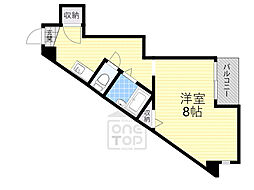 メゾンクレスト ワンルームの間取図画像