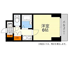 ラ・レジダンス・ド・江坂 1Kの間取図画像