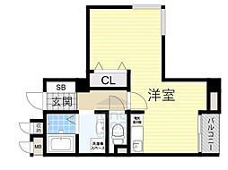 スクエア ワンルームの間取図画像