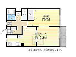 コーポパインヒル 1LDKの間取図画像