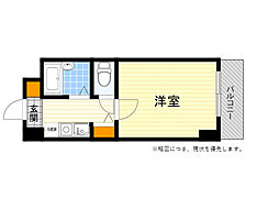 フローライト関大前 1Kの間取図画像