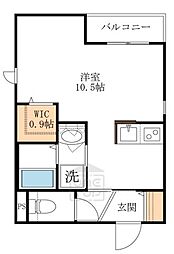 エクセレント ワンルームの間取図画像