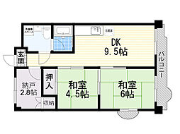 ハイツフルカワ 2SDKの間取図画像