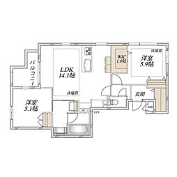 ヘーベルメゾン上町 2LDKの間取図画像
