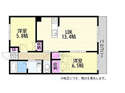 パレロイヤル 2LDKの間取図画像