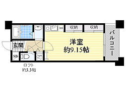 フォレステージュ江坂垂水町 ワンルームの間取図画像