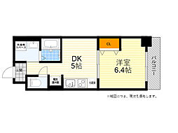 第16関根マンション 1DKの間取図画像
