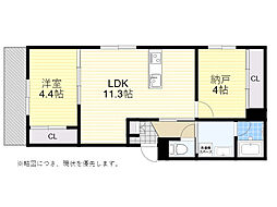 (仮称)ル・ロワ千里山東 1SLDKの間取図画像