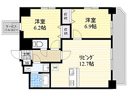 アーバネックス豊中桜塚 2LDKの間取図画像